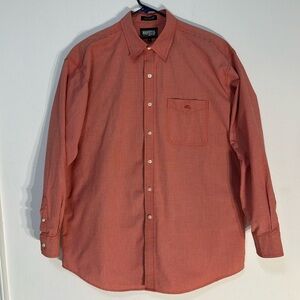 Men’s RESISTOL Rodegear plaid long sleeve red color Western Shirt Size XL